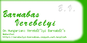 barnabas verebelyi business card